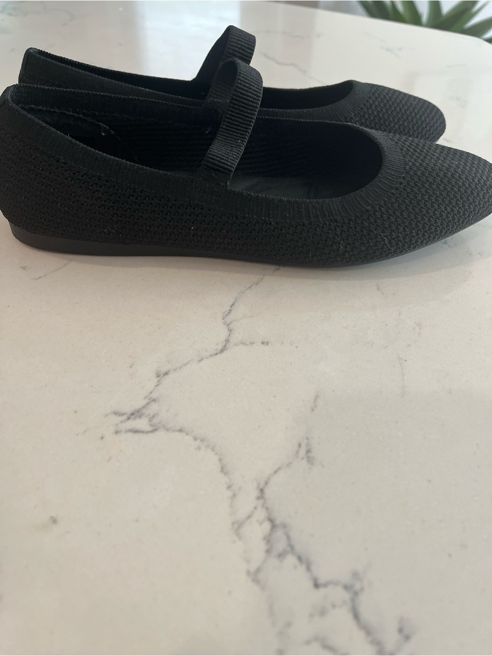 a.new day Black Knit Mary Jane Flats with Elastic Strap - Picture 4 of 6